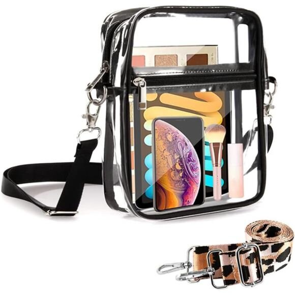 Handbags - Clear Bag Stadium Approved Clear Purse Crossbody Adjustable Shoulder Strap
